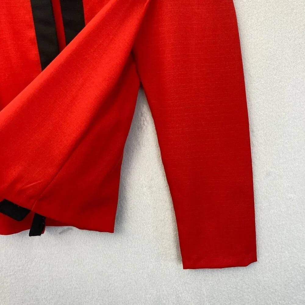Vintage 90s Jerry Leigh Cherry Red Blazer Womens Size 18‎ Lightweight Steampunk